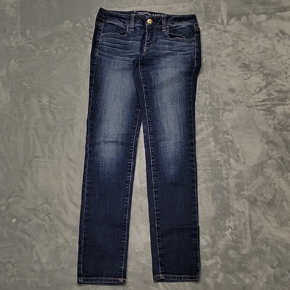 American Eagle Jeans Womens 6 Blue Jegging Super Stretch Slim Fit Casual Denim